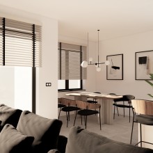 Salon z otwartą kuchnią Imielin.