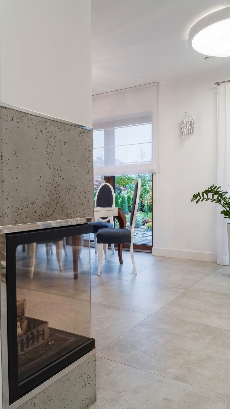 Realizacja wnętrza – Salon z kuchnią i jadalnią – Tychy