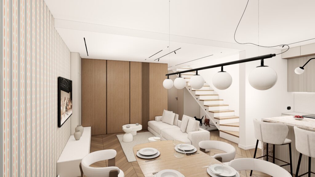 Projekt wnętrza – Dom z drewnem – Tychy – zdjęcie 3