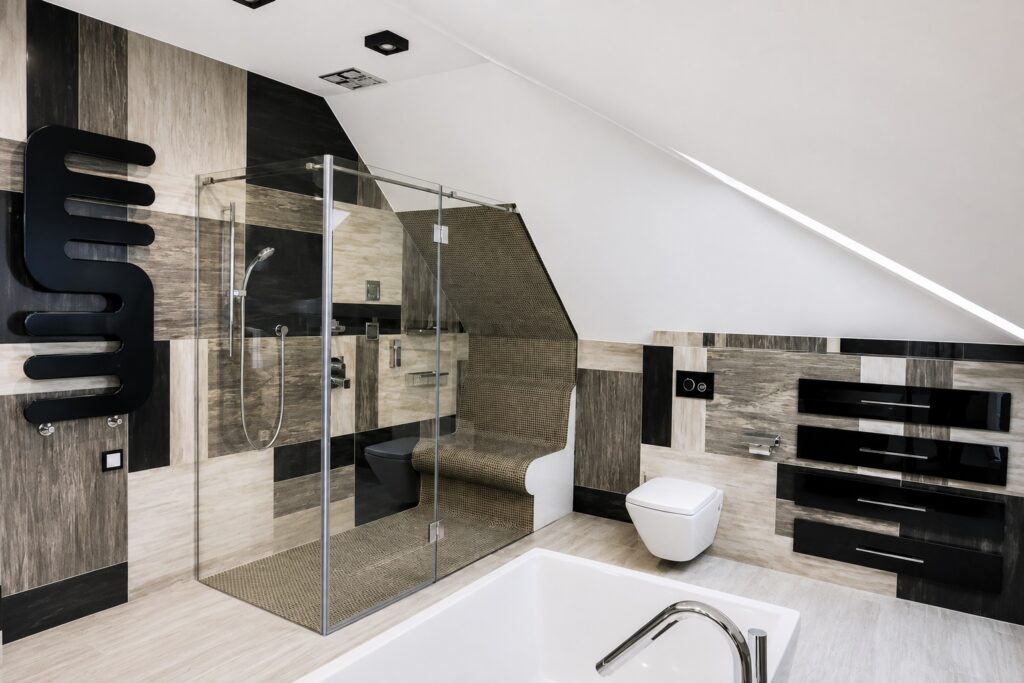 Realizacja wnętrza – Projekt eleganckiej łazienki – Tychy