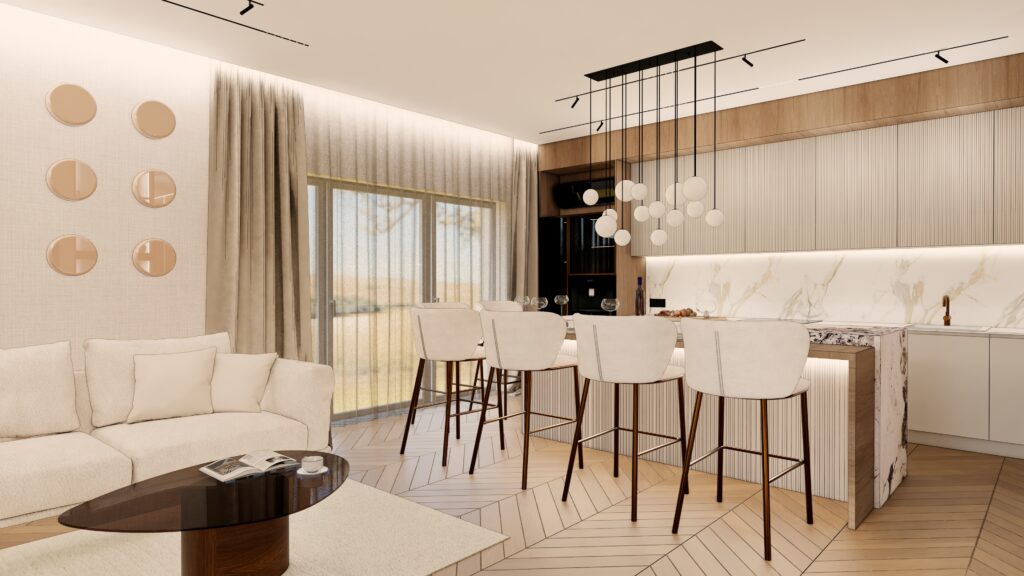 Projekt wnętrza – Nowoczesny apartament – Katowice – zdjęcie 3