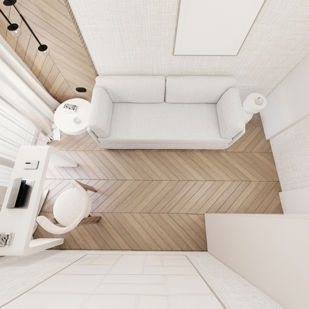 Projekt wnętrza – Wnętrza Pokoju Gościnnego – Apartamenty NOHO – Katowice