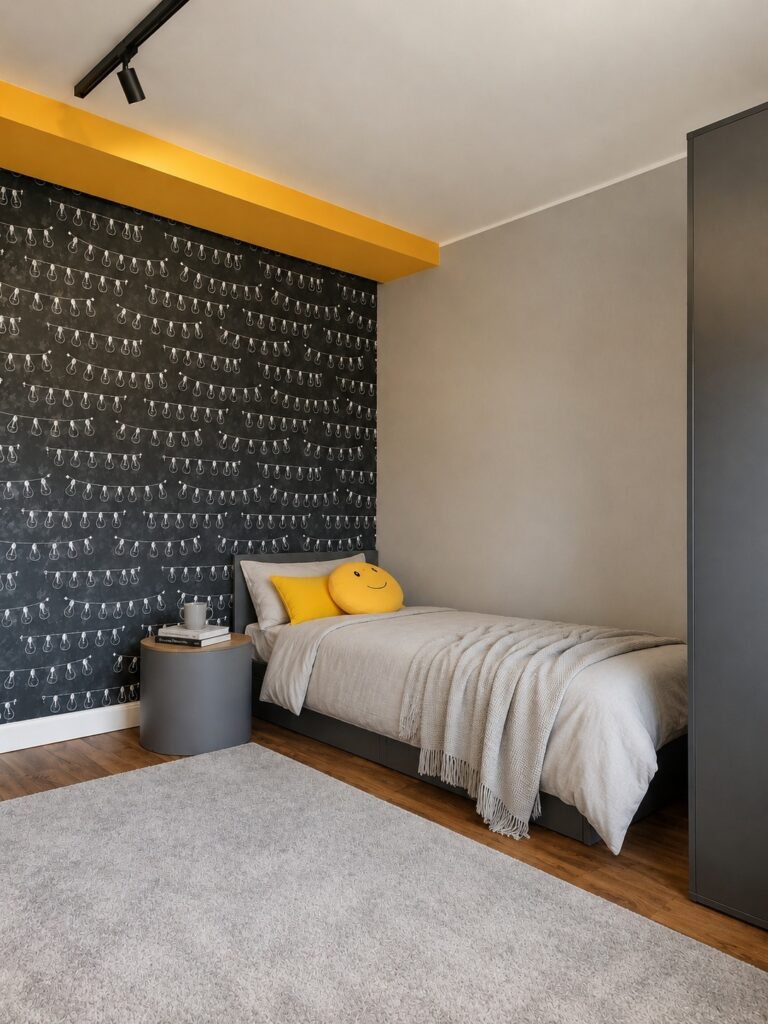 Realizacja wnętrza – Pokój młodzieżowy dla gracza – Tychy