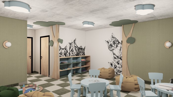 Projekt wnętrza – Projekt sala zabaw dla dzieci – Szczyrk