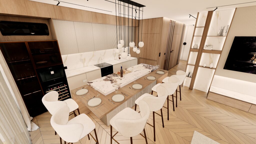 Projekt wnętrza – Nowoczesny apartament – Katowice – zdjęcie 6